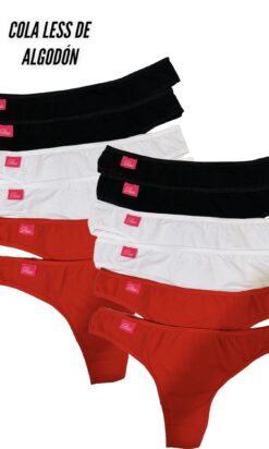 FLAU 1050D COLA LESS DE ALGODÓN PACK X12