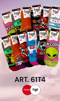 FLOYD ART 61 T4 SOQUETE DE NIÑO PACK X12