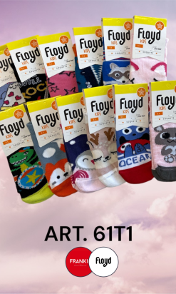 FLOYD ART 61 T1 SOQUETE DE NIÑO PACK X12
