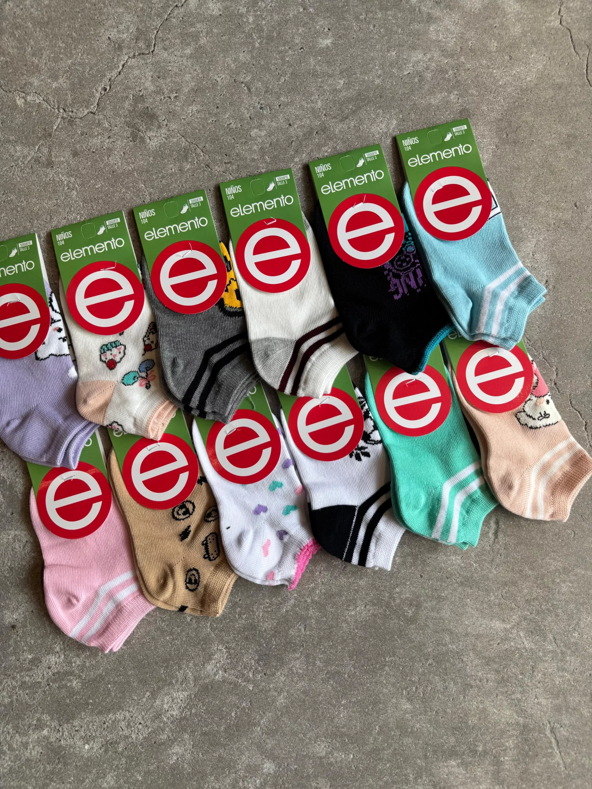 ELEMENTO ART 104 TALLE 2 Y 3 SOQUETE ESTAMPADO NIÑO PACK X12 - Imagen 4