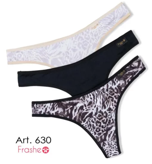 FRASHE ART 630 COLA LESS ESTAMPADA PACK X3