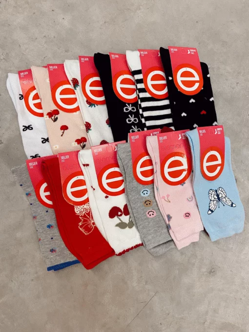 ELEMENTO ART 202 MEDIA CAÑA DAMA ESTAMPADA PACK X12