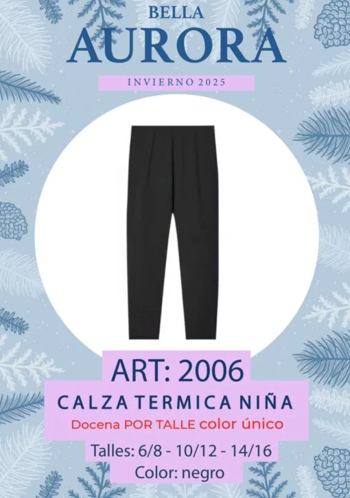 CALZA TERMICA DE NIÑA AURORA ECONOMICA