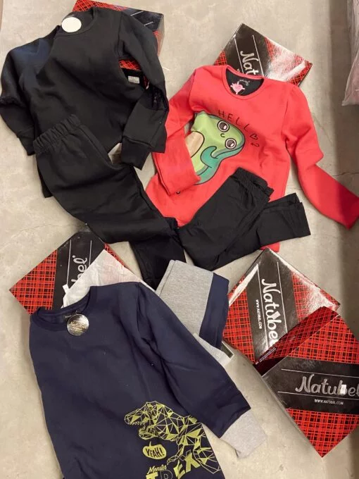 PROMO COMBO PIJAMAS FRIZADOS NATUBEL DE NIÑOS X5