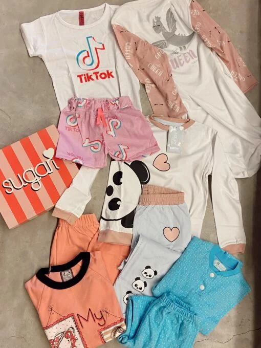 PROMO COMBO MIX PIJAMAS DE NIÑAS Y TEENS X5