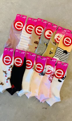 ELEMENTO ART 101 SOQUETE DAMA ESTAMPADO PACK X12