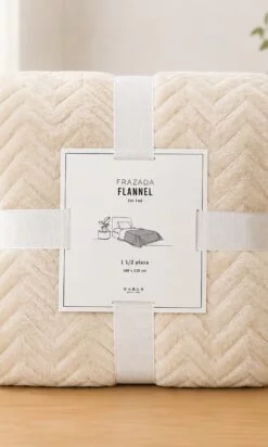 FRAZADA FLANNEL ZIG ZAG 1 ½ PLAZA
