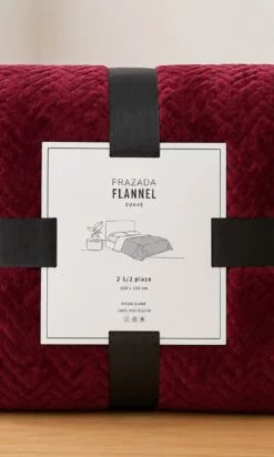 FRAZADA FLANNEL ZIG ZAG 2 ½ PLAZA