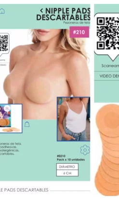 INTELLIGENT BRA ART 210 PEZONERAS DE TELA DESCARTABLES