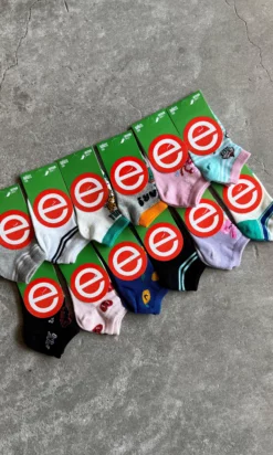 ELEMENTO ART 104 TALLE 1 SOQUETE NIÑO ESTAMPADO PACK X12
