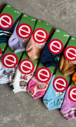 ELEMENTO ART 104 TALLE 2 Y 3 SOQUETE ESTAMPADO NIÑO PACK X12