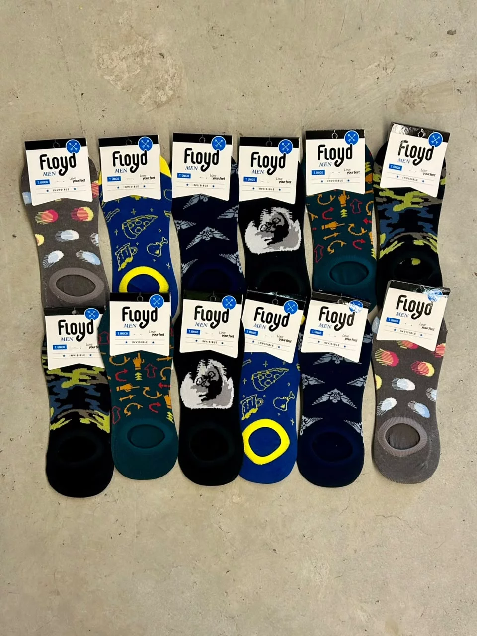 FLOYD 1417 INVISIBLE DE HOMBRE ESTAMPADA PACK X12 - Imagen 2